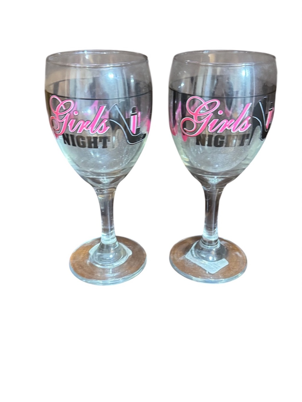 Cristar Aragon Set of 2 Wine Glasses “Girls Night Out” Pink Heel Shoes NEW